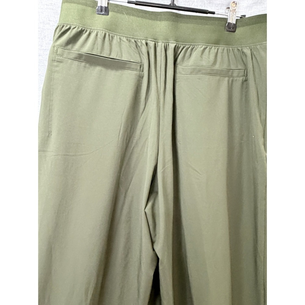 Athleta Green Solid Polyester Brooklyn Womens Wide Leg Pants 10 - Picture 6 of 10